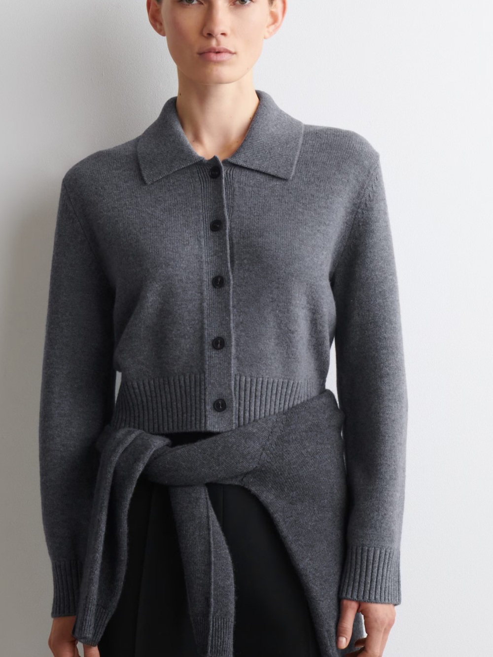 COS Collared Merino Wool Cardigan